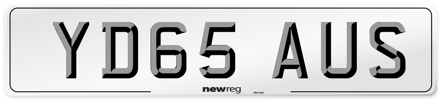YD65 AUS Number Plate from New Reg